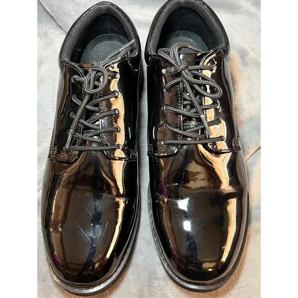 Rothco Uniform Oxford Shoes Black Patent Work Sole Men\'s Size 12.5R Glossy main image 5